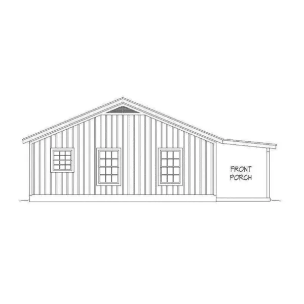 Rustic House Plan Left Elevation - Elder Woods Rustic Cabin 141D-0148 - Shop House Plans and More