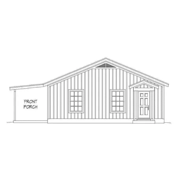 Rustic House Plan Right Elevation - Elder Woods Rustic Cabin 141D-0148 - Shop House Plans and More