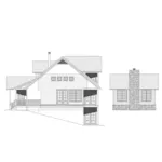 Rustic House Plan Left Elevation - Lake Landing Craftsman Home 141D-0152 - Shop House Plans and More