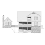 Rustic House Plan Rear Elevation - Lake Landing Craftsman Home 141D-0152 - Shop House Plans and More