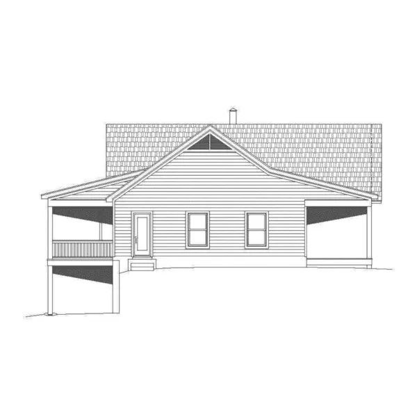 Country House Plan Left Elevation - Nickerson Hill Craftsman Home 141D-0155 - Shop House Plans and More