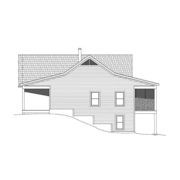 Country House Plan Right Elevation - Nickerson Hill Craftsman Home 141D-0155 - Shop House Plans and More