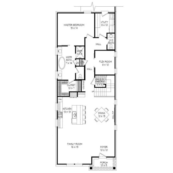 Modern House Plan First Floor - Vinewood Country Cottage 141D-0160 - Shop House Plans and More