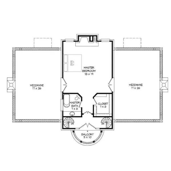 Greek Revival House Plan Second Floor - Hubbard Place Traditional Home 141D-0164 - Shop House Plans and More