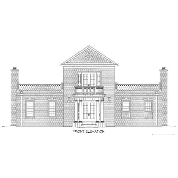 Greek Revival House Plan Front of Home - Hubbard Place Traditional Home 141D-0164 - Shop House Plans and More