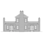 Greek Revival House Plan Rear Elevation - Hubbard Place Traditional Home 141D-0164 - Shop House Plans and More