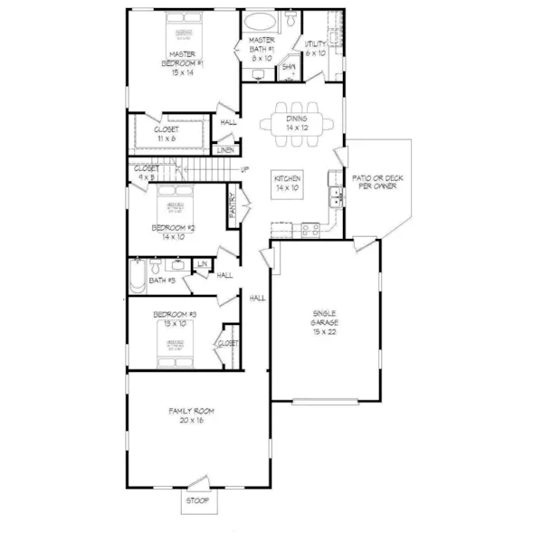 First Floor - Dellma Traditional Home 141D-0165 - Shop House Plans and More