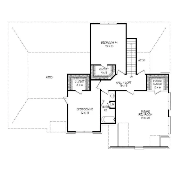 Country French House Plan Second Floor - Chason European Home 141D-0166 - Shop House Plans and More