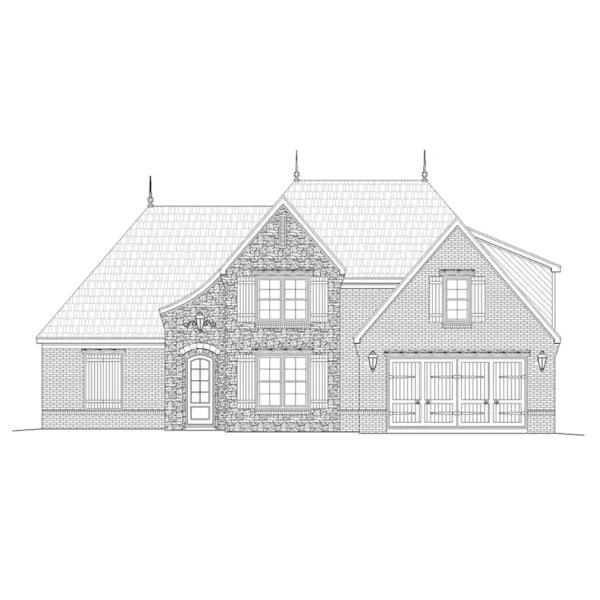 Country French House Plan Front of Home - Chason European Home 141D-0166 - Shop House Plans and More