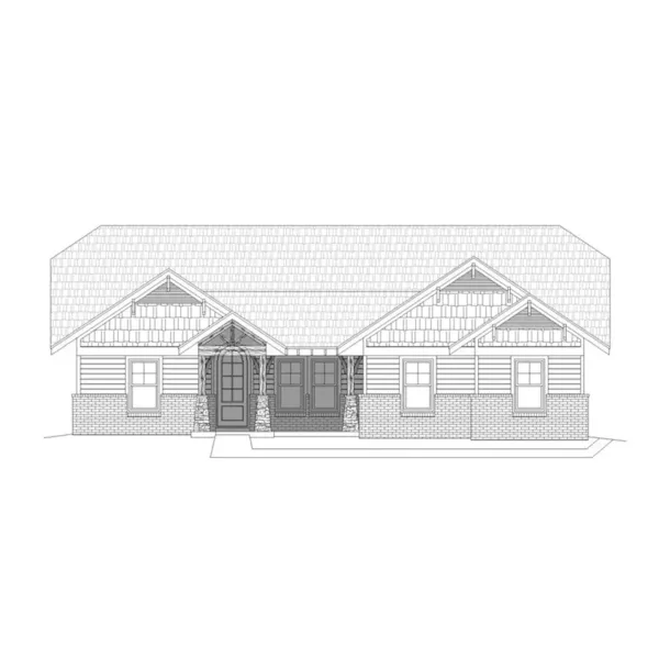 Rustic House Plan Front Photo 01 - Levit Town Craftsman Home 141D-0170 - Shop House Plans and More