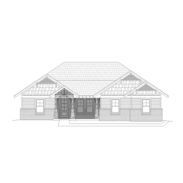 Rustic House Plan Front Photo 03 - Levit Town Craftsman Home 141D-0170 - Shop House Plans and More