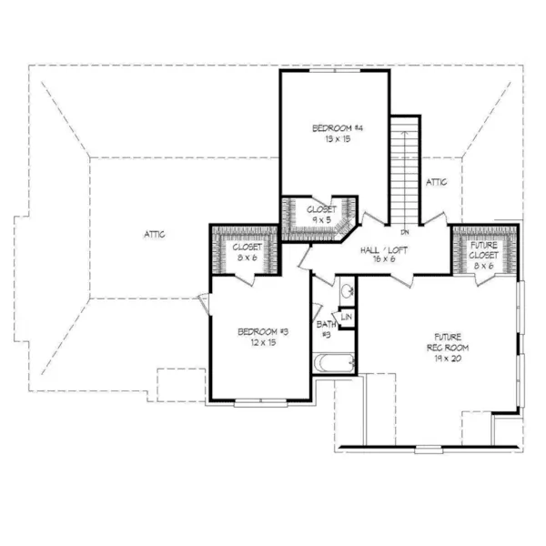 European House Plan Second Floor - Perla Traditional Home 141D-0172 - Shop House Plans and More