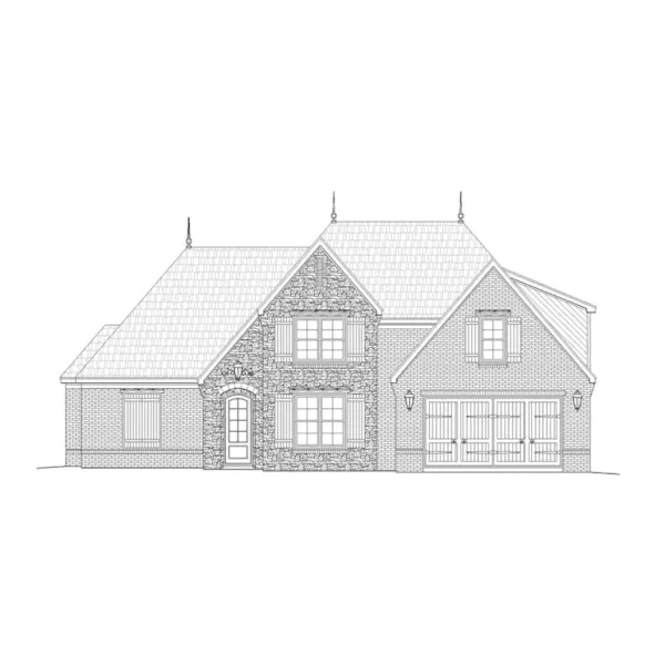 Craftsman House Plan Front of Home - Norwin European Home 141D-0173 - Shop House Plans and More