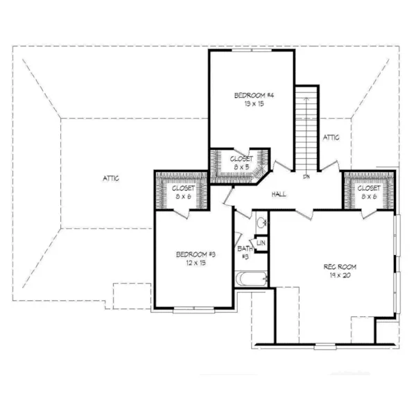 Traditional House Plan Second Floor - Millson European Home 141D-0175 - Shop House Plans and More