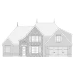 Traditional House Plan Front of Home - Millson European Home 141D-0175 - Shop House Plans and More