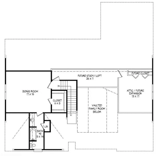 Rustic House Plan Second Floor - Levanna Ranch Home 141D-0176 - Shop House Plans and More