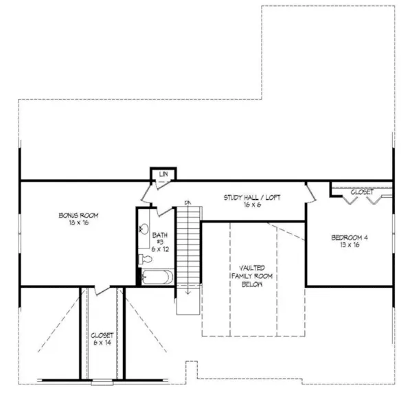 Country French House Plan Second Floor - Farrell Hill Ranch Home 141D-0179 - Shop House Plans and More