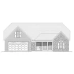 Country French House Plan Front of Home - Farrell Hill Ranch Home 141D-0179 - Shop House Plans and More