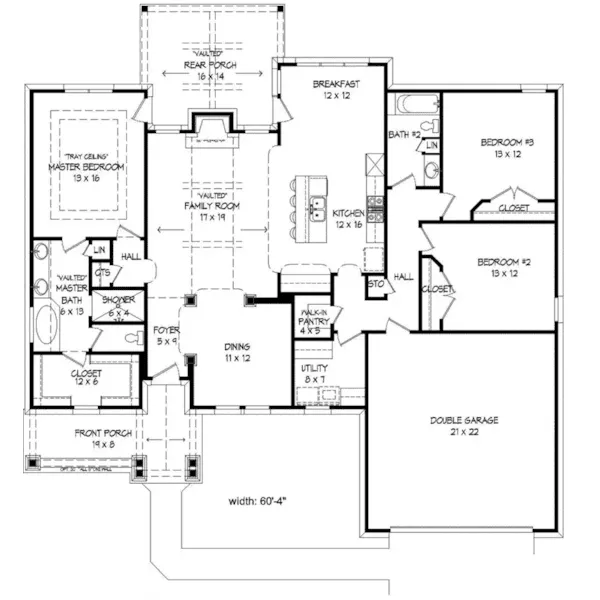 Country French House Plan First Floor - Cranton Craftsman Home 141D-0181 - Shop House Plans and More