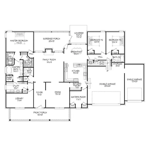 Traditional House Plan First Floor - Hanby European Home 141D-0194 - Shop House Plans and More