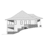 Beach & Coastal House Plan Left Elevation - Montauk Lake Rustic Home 141D-0196 - Shop House Plans and More