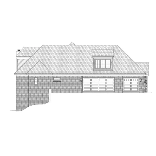 Mountain House Plan Left Elevation - Soloman Luxury Home 141D-0200 - Shop House Plans and More