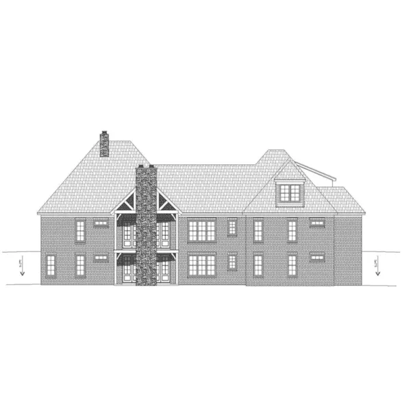 Mountain House Plan Rear Elevation - Soloman Luxury Home 141D-0200 - Shop House Plans and More