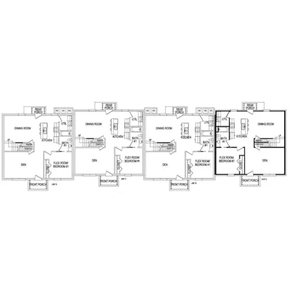 First Floor - Vista Park Multi-Family Home 141D-0203 - Shop House Plans and More