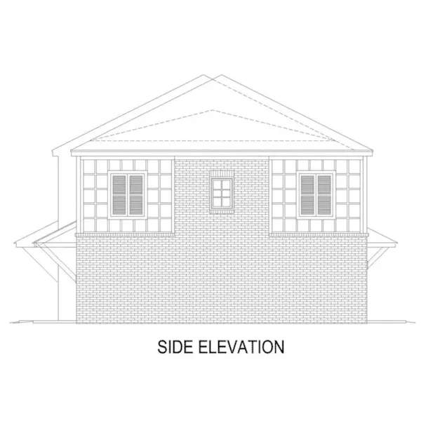 Left Elevation - Vista Park Multi-Family Home 141D-0203 - Shop House Plans and More