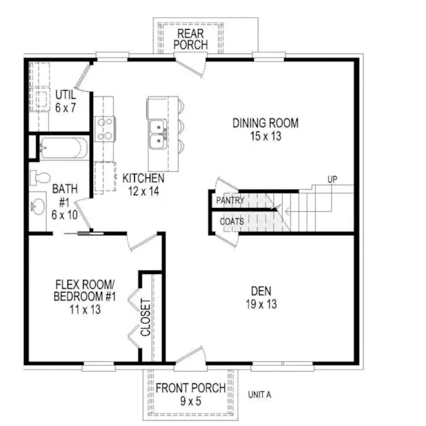 Optional Basement - Vista Park Multi-Family Home 141D-0203 - Shop House Plans and More