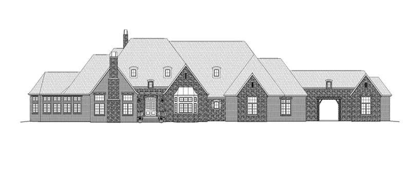Georgian House Plan Front of Home - 141D-0206 - Shop House Plans and More