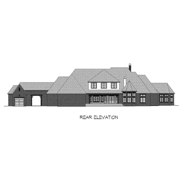 Luxury House Plan Rear Elevation - 141D-0206 - Shop House Plans and More