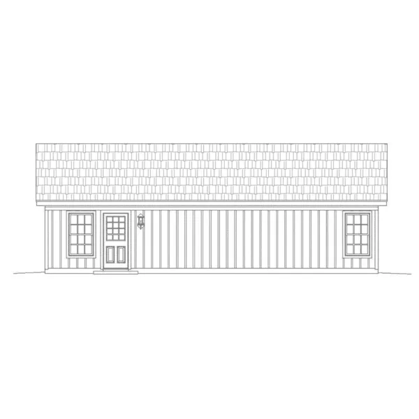 Cabin & Cottage House Plan Rear Elevation - Barker Pass Country Cabin 141D-0207 - Shop House Plans and More