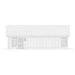 Cabin & Cottage House Plan Rear Elevation - Barker Pass Country Cabin 141D-0207 - Shop House Plans and More