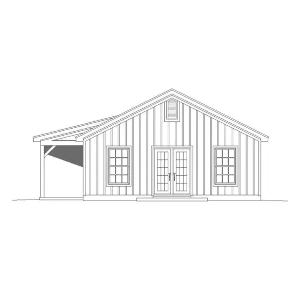 Cabin & Cottage House Plan Right Elevation - Barker Pass Country Cabin 141D-0207 - Shop House Plans and More