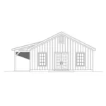 Cabin & Cottage House Plan Right Elevation - Barker Pass Country Cabin 141D-0207 - Shop House Plans and More