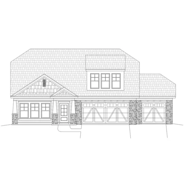 Arts & Crafts House Plan Front of Home - Bloom Field Craftsman Home 141D-0208 - Shop House Plans and More