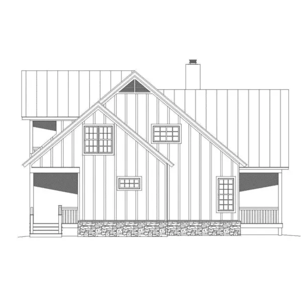 Lake House Plan Left Elevation - Hickory Road Craftsman Home 141D-0210 - Search House Plans and More