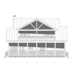 Lake House Plan Rear Elevation - Hickory Road Craftsman Home 141D-0210 - Search House Plans and More