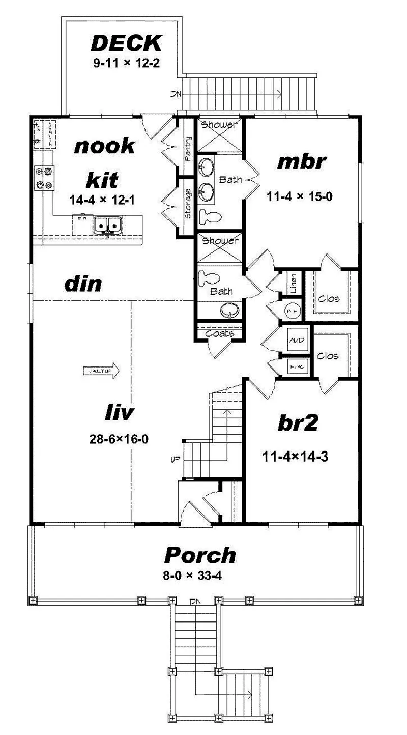 Bungalow House Plan First Floor - 141D-0211 - Shop House Plans and More