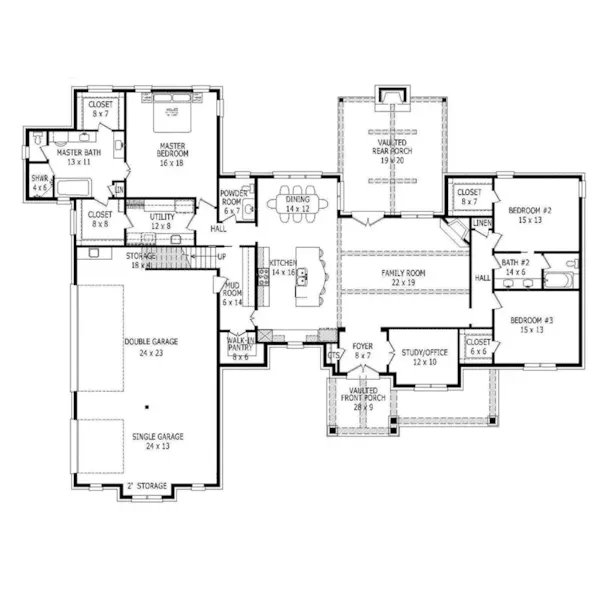 Traditional House Plan First Floor - Heritage Trail Luxury Home 141D-0213 - Shop House Plans and More