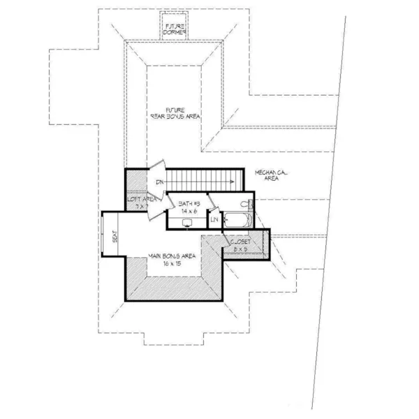 Craftsman House Plan Second Floor - Danessa European Home 141D-0226 - Shop House Plans and More