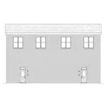 Vacation House Plan Rear Elevation - Felicia Hill Duplex 141D-0227 - Shop House Plans and More