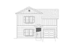 Saltbox House Plan Front Elevation - Grandfield Two-Story Home 141D-0229 - Shop House Plans and More