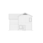 Saltbox House Plan Rear Elevation - Grandfield Two-Story Home 141D-0229 - Shop House Plans and More