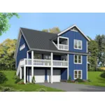 Waterfront House Plan Front of Home - Peaceful Cove Lake House 141D-0233 - Shop House Plans and More