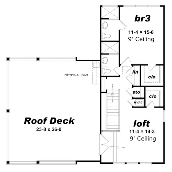 Southern House Plan Second Floor - Dauphine Isle Beach Home 141D-0244 - Shop House Plans and More