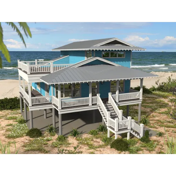 Southern House Plan Front of Home - Dauphine Isle Beach Home 141D-0244 - Shop House Plans and More