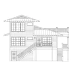 Southern House Plan Rear Elevation - Dauphine Isle Beach Home 141D-0244 - Shop House Plans and More