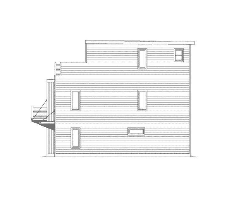 Vacation House Plan Right Elevation - 141D-0245 - Shop House Plans and More